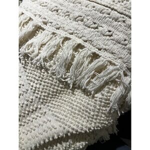 Bates Martha Washington Choice White Hobnail Chenille Bedspread King- Grannycore